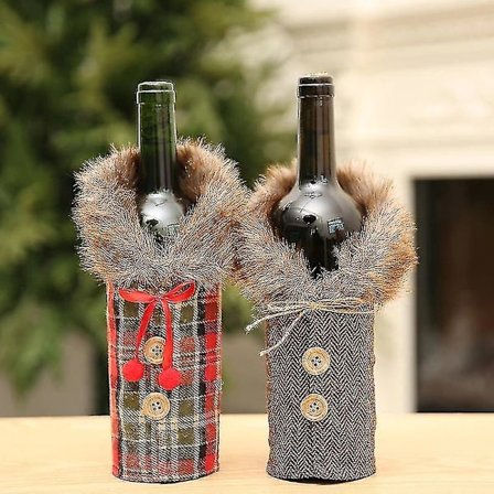 /EA/Rödvinsfodral rosett vinflaska skydd