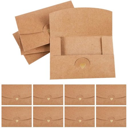 Kraftpapir Konvolutter, 20 stk Mini Gavekort Konvolutter med H DXGHC