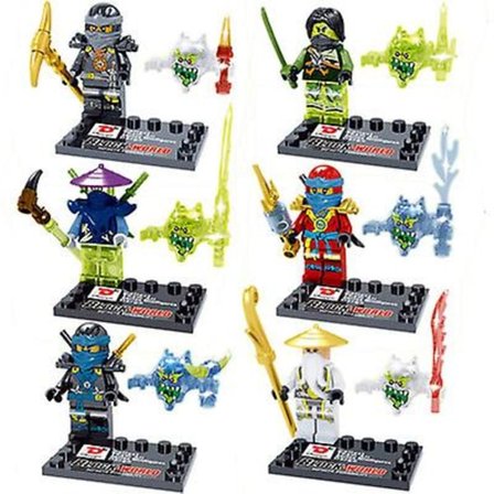 Minifigurer Pussel Montering Byggklossar Leksaker