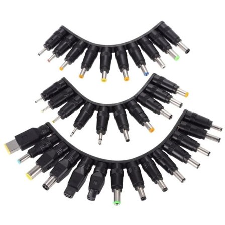 34 bitar Universal 5,5mmx2,1mm DC AC Ström Adapter Tips Connector Kits