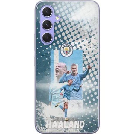 Kompatibelt Mobilskal till Samsung Samsung Galaxy A54 Erling Haaland Manchester City Norge målmaskinen med 22 PL-mål brutalt avslut och unik fysik s