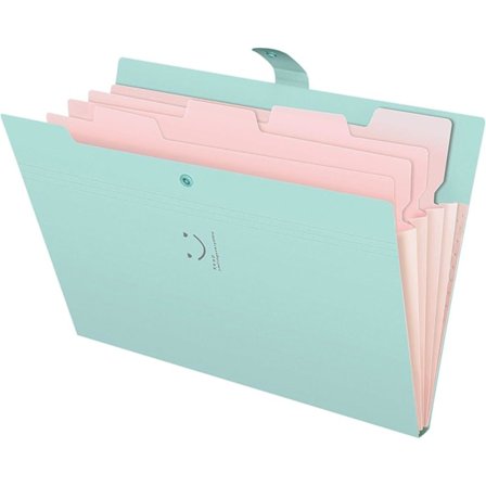 Expanderande plastmapp A4 Brevstorlek Dragspelsmapp Pappersorganisatör för Kontor Företagsbruk - Sjöblå