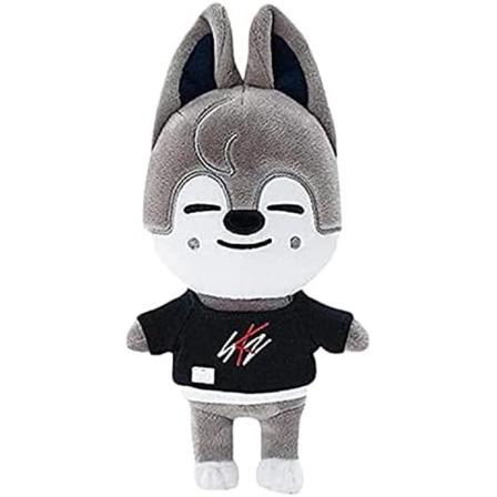 Plush Stray Kids plysjdyr Kawaii Skz plysj tegneserie Anime myk utstoppet plysj søt dukke (Bbokari) (Ulv)