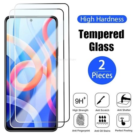 2 st Skärmskydd kompatibla Redmi Note 9 Pro 10 11 Pro 9S 10S 11S 9T Skyddsglas kompatibla Redmi 9 9A 9AT 9C NFC 9T Filmglas