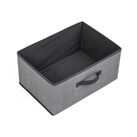 Tasomainen kuitukangas säilytyslaatikko laatikko tyylinen säilytys sekalaista järjestö kangas säilytyslaatikko neliö laatikko (musta)