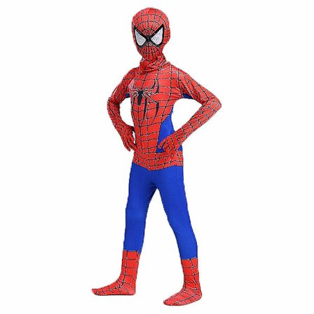Super Hero Spiderman Cosplay Kids Fancy Dress Jumpsuit Xmas Gifts.-1 blue red