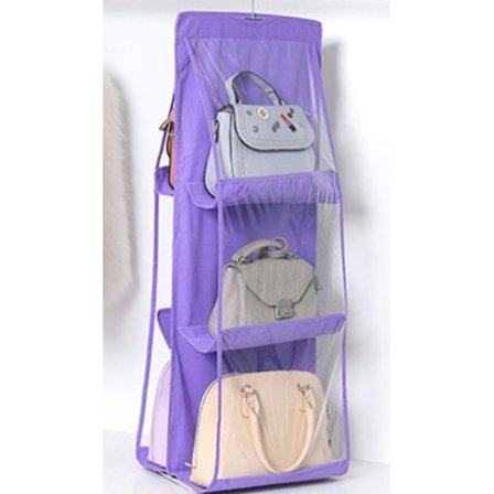 För Klädskåp Skåp Transparent Förvaring Väska Hängande Handväska Arrangör Dörr Vägg Klar Sköt Sko väska med hängare påse