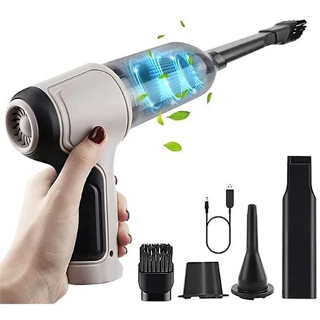3 in 1 langaton minikokoinen kädessä pidettävä pölynimuri, auton imuri, jossa 4 pistorasiaa, 120W 9000PA auton imuri, märkä/kuiva-toiminto