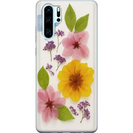 Kompatibelt Mobilskal till Huawei Huawei P30 Pro Pressade blommor