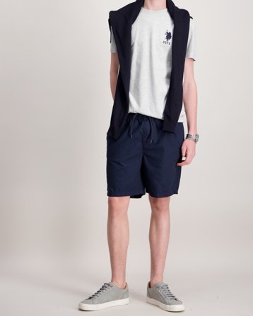 U.S. Polo Assn. Cotton Linen Deck Short Blå Shorts Dreng - Kids Brand Store