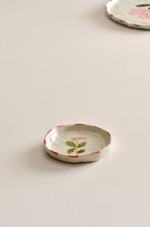 Jotex - Serveringstallerken ø 13 Cm Naturvit/multi - BOTANIC - Kjøp Tallerkener hos Jotex