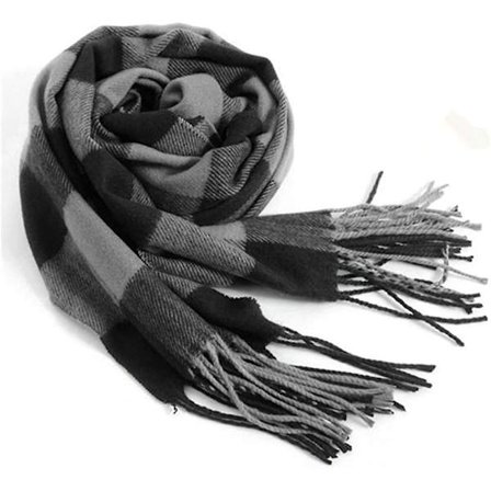 Herre Halstørklæder Klassisk Plaid Halstørklæde Kvaster Kant Blødt Varmt Halstørklæde