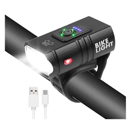 Cykellys, USB Genopladelig Cykel Forlygte 2000 Lumen Super Lys Cykel Forlygte IPX