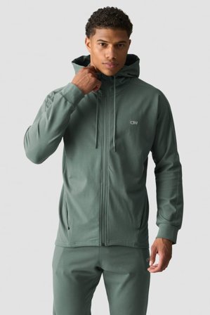 Activity Zip Hoodie Men Sea Green