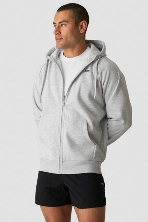 ICANIWILL - Everyday Zip Hoodie Light Grey Melange - Heren - sportkleding van ICIW