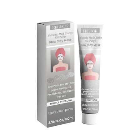 Eelhoe Volcanic Mud Cleaning Compound Mask Ansiktsfuktgivande Mjuk Uppstramande Djuprengörande Återfuktande Por Akne Rengöring 100 ml