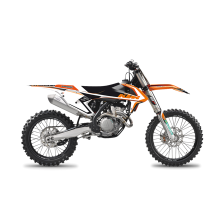 Blackbird Dream 4 Complete Decal Kit with Seat Cover Orange-Black-White - KTM 300 EXC SIX DAYS 2017-2023