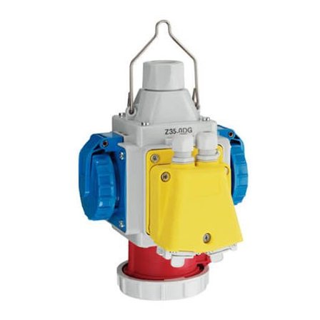 LKB Z350DG Centralapparat CEE + Schucko + RJ4, Anslutningsdon & kablar