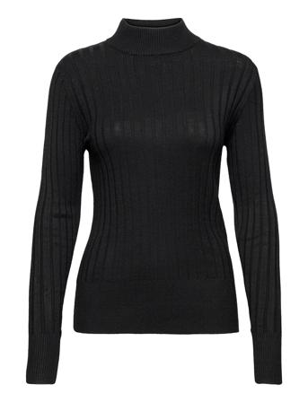 Fqani-Pu-Slim Høyhalset Pologenser Svart FREE/QUENT