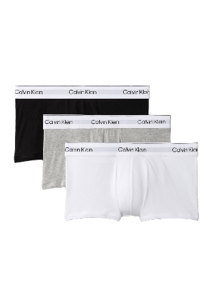 Calvin Klein LOW RISE TRUNK 3PK Icon Cotton Stretch Badkläder Herr Svart S