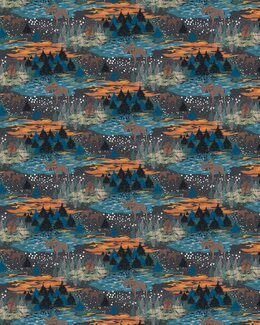 Meterware Älgrike Blau