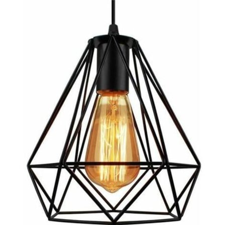 Retro-teollisuuden kattokruunu musta 20x20cm riipus olohuone makuuhuone