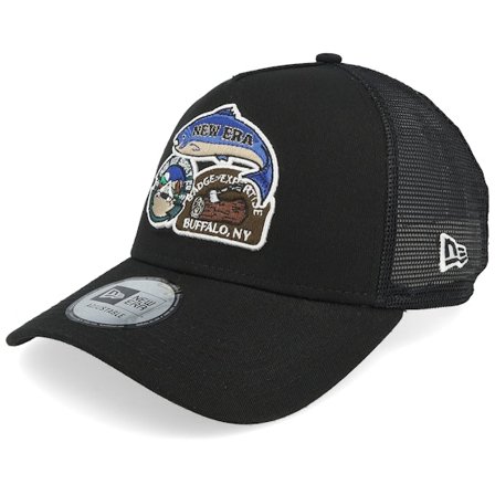 New Era - Black trucker Czapka Z Daszkiem - Ne Outdoor Patch Black A-Frame Trucker @ Hatstore