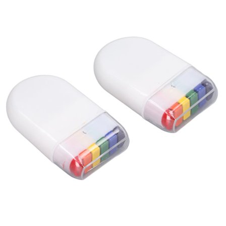 2 stk. Flag Ansigtsmaling 6 Farver Regnbue Stribet Fan Pensel Stick Ansigt Kropsmaling til Festivaler Festligheder Fest