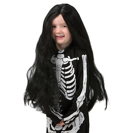 Peruk Barn Lång Svart