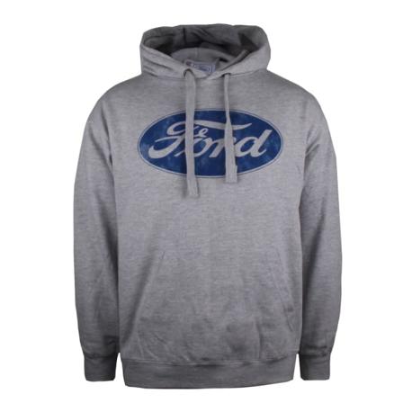 Ford Herr Logo Hoodie M Sports Grå/blå