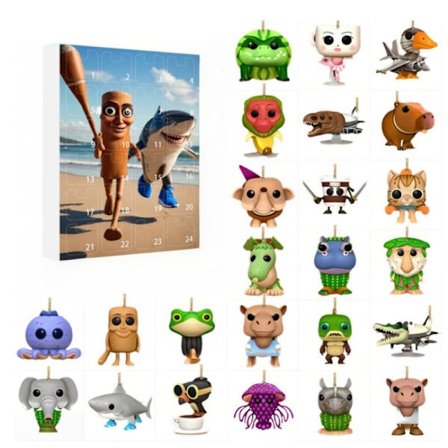 Italiensk Brainrot Tung Sahur Figur Blind Box Tralalero Figurer