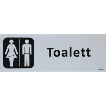 SKILT TOALETT UNISEX 225X80MM