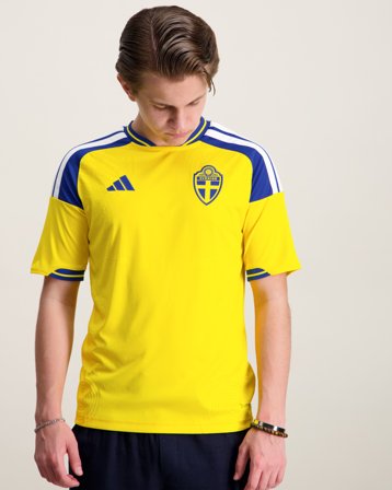 Adidas Originals Sweden World Cup Jersey Gul T-shirts Kille - Kids Brand Store