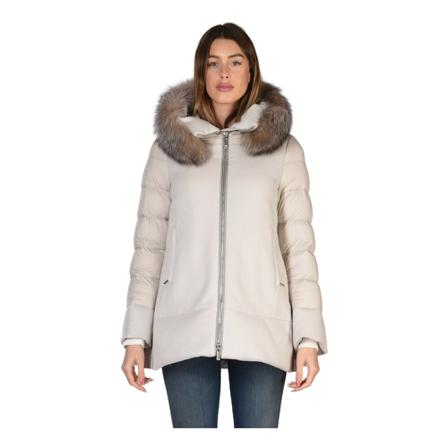 Moorer, Winter Jackets Beige, Dames, Maat:L,nylon