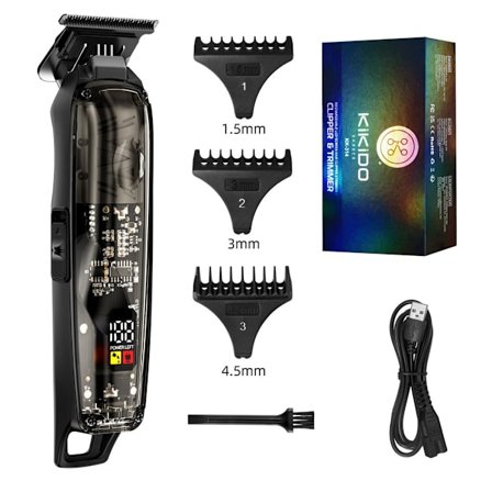 Professionel hårklipper og trimmer med digitalt display og USB-opladning - Præcis klipning, lang batterilevetid