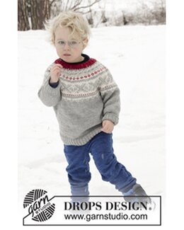 Strikkeopskrift Børnesweater - Drops Design