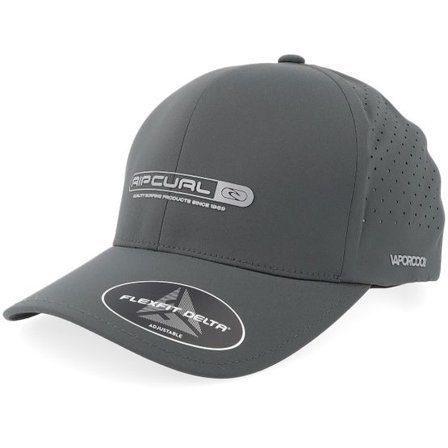 Rip Curl - Grå adjustable Keps - Vaporcool Tube Flexfit Delta Cap Iron Adjustable @ Hatstore