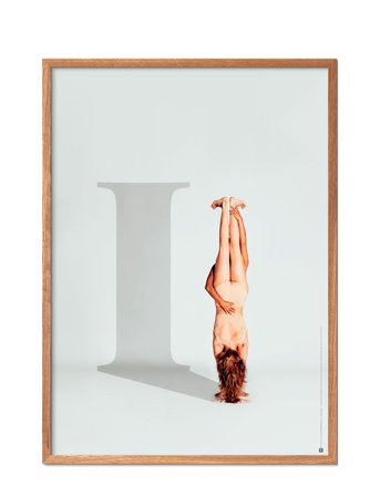 Poster & Frame Rewritten-I-For-Independent - Grey - 70X100CM