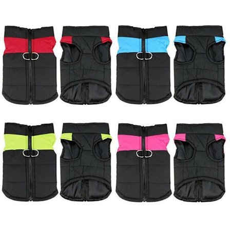 XL Stor Hund Jakke Polstret Vanntett Kjæledyr Klær Varm Vindjakke Vest Frakk Vinter XL
