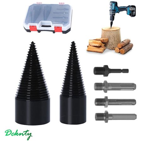 5 stk kjegleborstokksplitter 42 mm og 32 mm, vedkløyver, koni