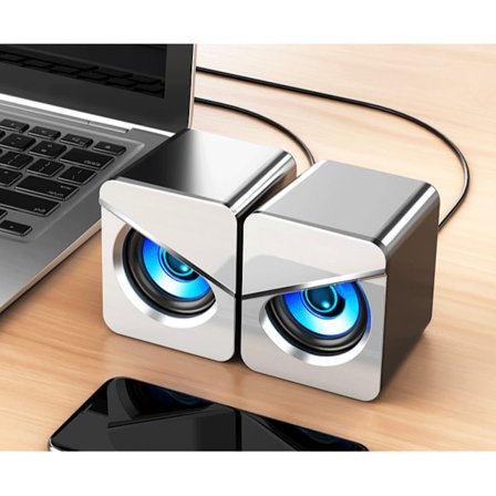 Computerhøjttalere til skrivebord, USB-kablet, til hjemmet, til stationære computere, spil, bærbare computere, subwoofer, lille effektforstærker, 
