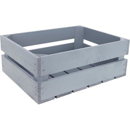 Trækasse - CREATIVE DECO - Grå - Vintage - 40 x 30 x 15 cm