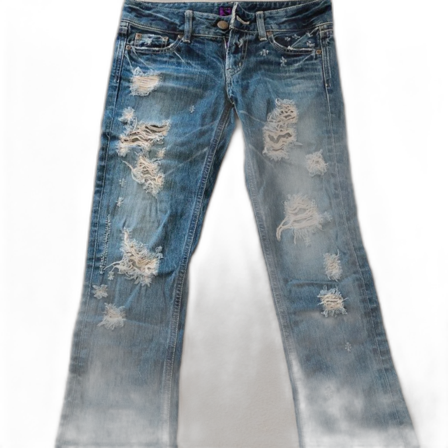 Japanska lågmidjade Jeans