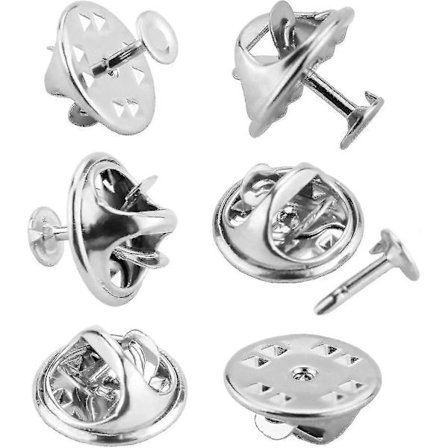 120 Par Butterfly Clutch Slipsnål Pins Baksida Kompatibel Med 8mm Långa Tomma Pins För Hantverkstillverkning (silver)