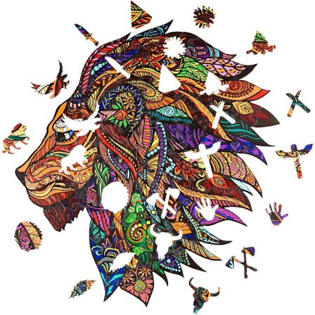 Træ Løve Puslespil, Træ Dyre Puslespil (Løve, L), Træ Puslespil