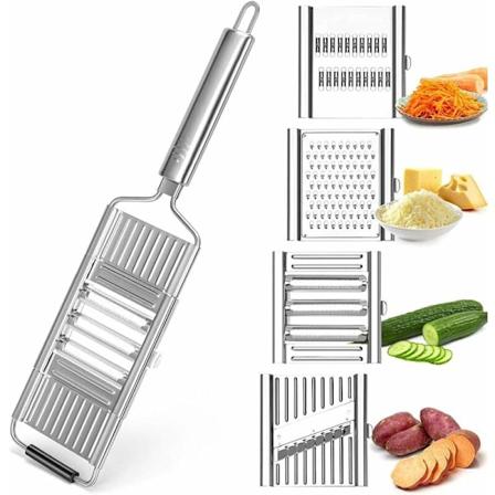 Vihannessilppuri, Kurkkusilppuri Keittiöraastin 4 in 1 Vihannessilppuri Vihanneksille Perunoille Sipuleille Tomaateille Hedelmille