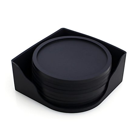 Sæt med 8 sorte underlag - bordbeskyttelse til alle bordtyper,