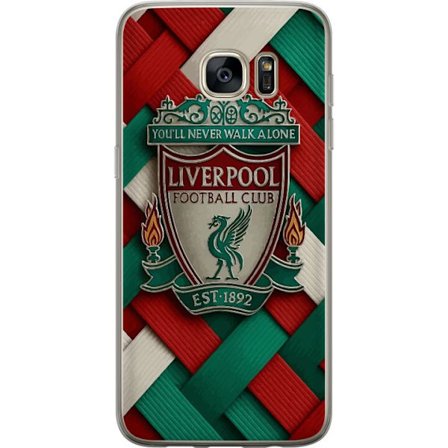 Kompatibelt Mobilskal till Samsung Samsung Galaxy S7 edge Liverpool Football Club-emblem med You'll Never Walk Alone i kraftfull grafisk design för p