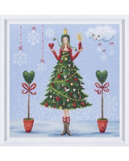 Stickpackung Bild Lady in Green