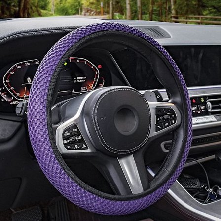Bil Stræk Elastisk Rat Betræk, Biltilbehør - lilla